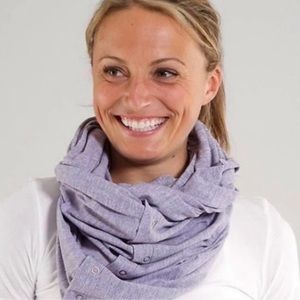 Lululemon Vinyasa Stripe Purple Scarf snap wrap